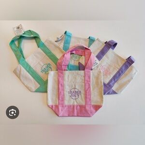 Trader Joe’s Mini Pastel Canvas Tote Bags